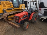 KIOTI LB 1914 TRACTOR, ROLL BAR, DIESEL, 677 HOURS