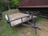 1999 14FT TANDEM AXLE BUMPER PULL TRAILER