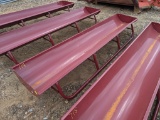 NEW PRIEFERT 10FT METAL FEED TROUGH RED