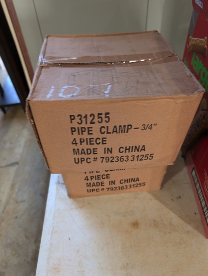 (2) BOXES OF 3/4 PIPE CLAMP (2 IN EACH BOX)