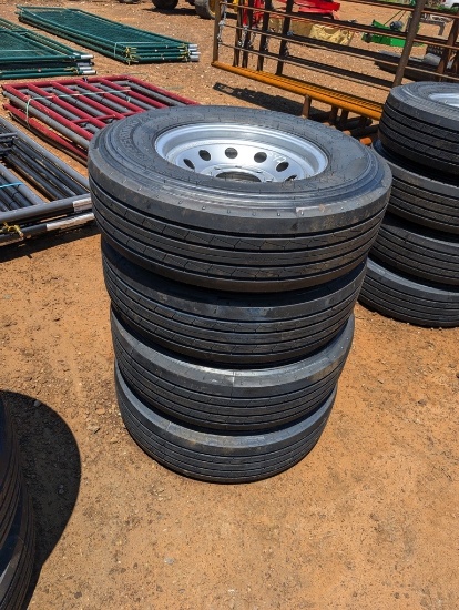 4 NEW 235/80R16 TIRES ON RIMS