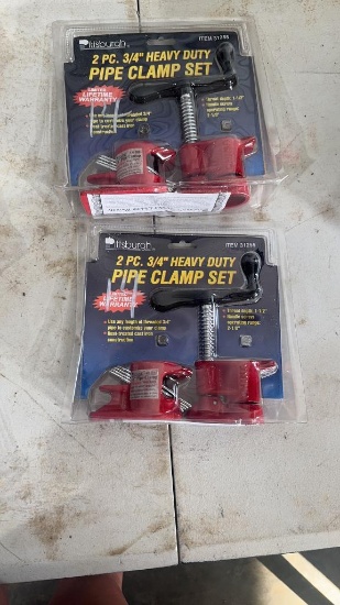 2 NEW 2PC 3/4 PIPE CLAMP SETS