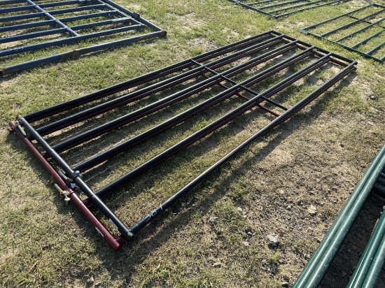 (2) PRIEFERT 12FT GATES, BLACK & RED