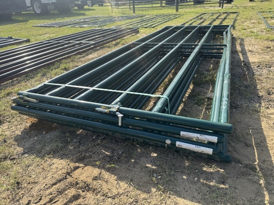 5 NEW PRIEFERT 12FT GATES, GREEN