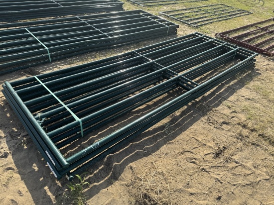 5 NEW PRIEFERT 12FT GATES, GREEN