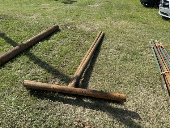 2 METAL CLOTHESLINE POLES