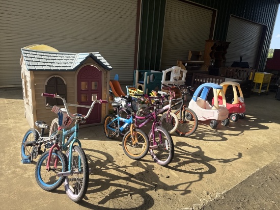 KIDS PLAYGROUND TOYS, BICYCLES, EXERCISE BIKES