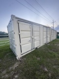 NEW 20FT METAL STORAGE CONTAINER W/SIDE DOORS