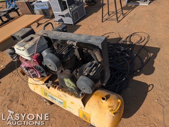 2 Air Compressors W/Hose & Nail Guns