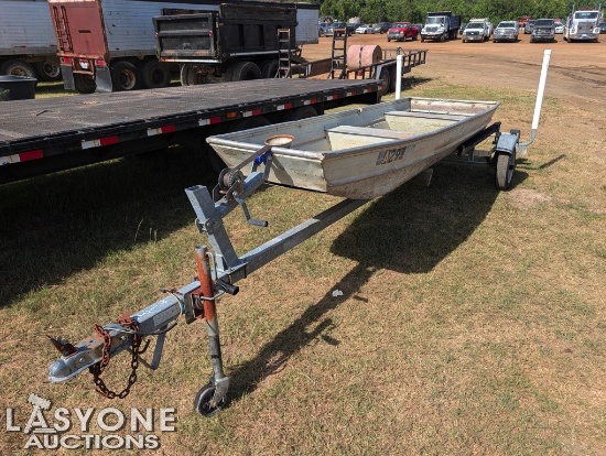 Aluminum Boat On Trailer