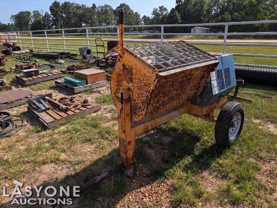Stone Cement Mixer On Trailer