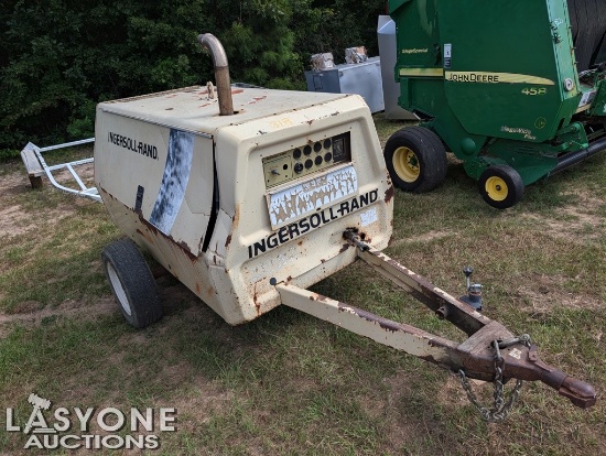 INGERSOLL RAND 185 AIR COMPRESSOR ON TRAILER