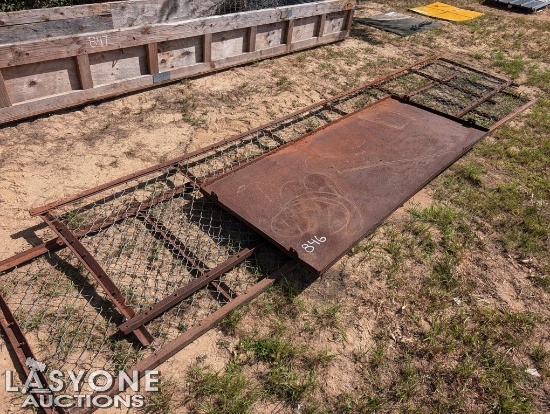 2 GATES W/HURRICANE FENCING & SHEET METAL