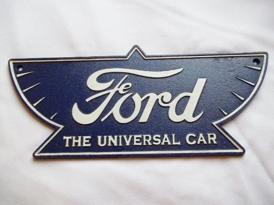 Cast Iron Ford The Universal Car Company Sign