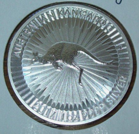 2017 Australia Kangaroo 1 Troy Oz. .999 Fine Silver Dollar Coin