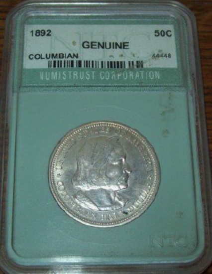 1892 Columbian Expo Commemorative Silver Half Dollar Numistrust Holder