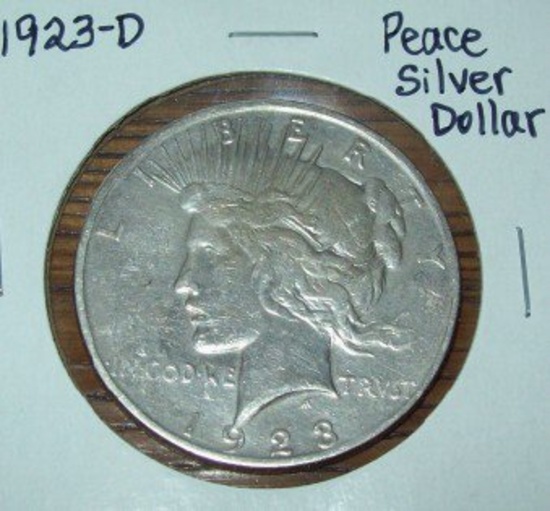 1923-D Peace Silver Dollar Coin