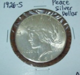 1926-S AU Peace Silver Dollar Coin Nice