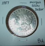 1887 Morgan Silver Dollar Coin BU Uncirculated
