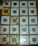 Lot of 20 Buffalo Nickels 1917, 1913 Type 1, 1916, 1915, 1919-S, 1920-D, 1923-S, 1921, 1927 VF