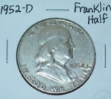1952-D Franklin Silver Half Dollar Coin