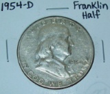1954-D Franklin Silver Half Dollar Coin