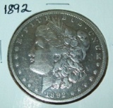 1892 Morgan Silver Dollar Coin