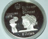 1974-1976 Canada Montreal Olympics $5 Dollar Silver Coin