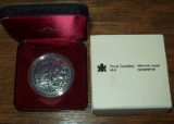 1980 Specimen Silver Dollar CANADA Polar Bear Artic Territories Commemorative