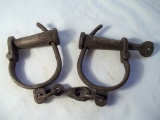 Yuma Territorial Prison Arizona Handcuffs Cuffs Shackles With Key Working Numbered 50 Adjustable