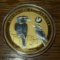 2017 Australia Kookaburra 1 Troy Oz. .999 Fine Silver Dollar Coin 24K Gold Gilded Rooster Privy