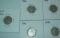 Lot of 5 Canada Silver Dimes 1942, 1943, 1946, 1947 ML, 1949