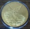 2016 Mexico Libertad 1 Troy Oz. .999 Fine Silver Dollar Coin 24K Gold Gilded