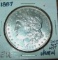 1887 Morgan Silver Dollar Coin BU Uncirculated VAM 14 Date Set Left