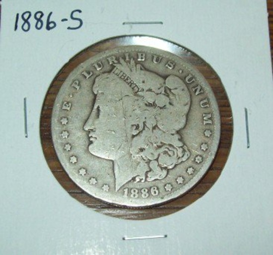 1886-S Morgan Silver Dollar Coin VG