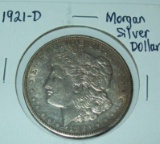 1921-D Morgan Silver Dollar Coin AU