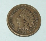 1863 Indian Head Cent VF Nice Coin High Grade