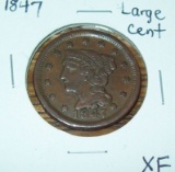 1847 Large Cent XF Nice Coin