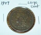 1849 Large Cent F/ VF Coin