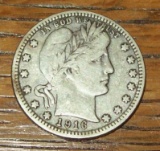 1916-D Barber Quarter XF Nice Coin