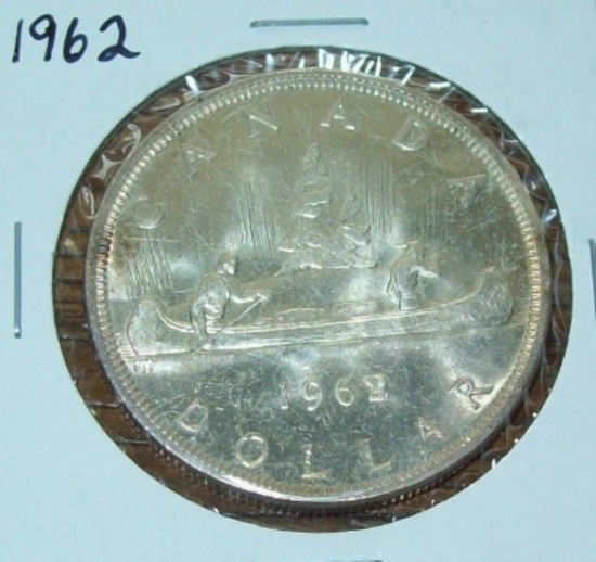 1962 Canada Silver Dollar Nice Coin