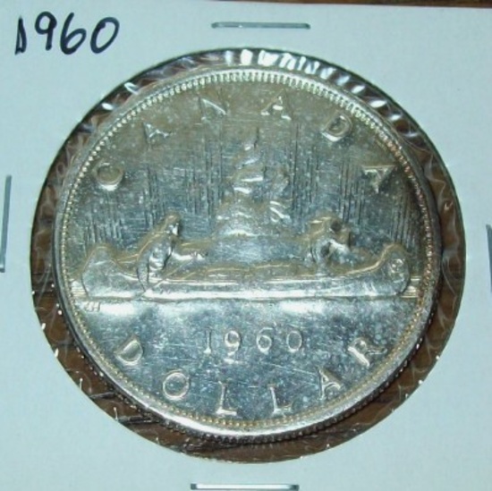 1960 Canada Silver Dollar Nice Coin