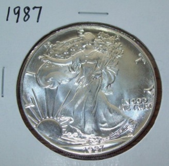 1987 American Silver Eagle 1 troy oz. Silver Dollar Coin