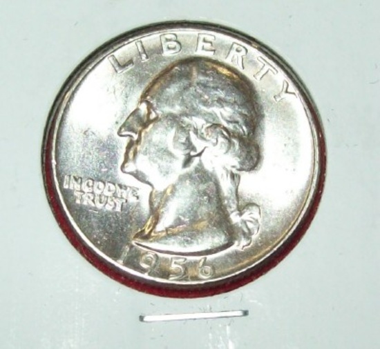 1956 Washington Silver Quarter BU Uncirculated Coin