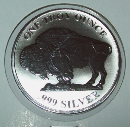 Buffalo Indian Head 1 Troy Oz. .999 Fine Silver Round Republic Metals