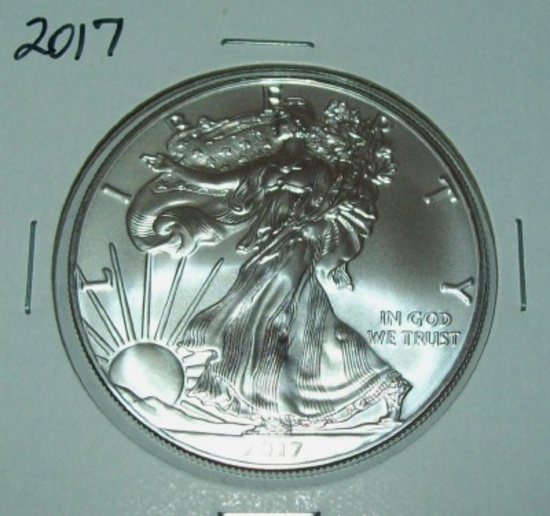 2017 American Silver Eagle 1 Troy Oz. .999 Fine Silver Dollar Coin