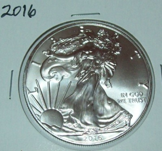 2016 American Silver Eagle 1 Troy Oz. .999 Fine Silver Dollar Coin