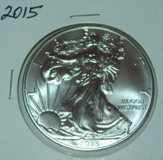 2015 American Silver Eagle 1 Troy Oz. .999 Fine Silver Dollar Coin