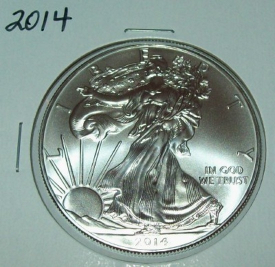 2014 American Silver Eagle 1 Troy Oz. .999 Fine Silver Dollar Coin