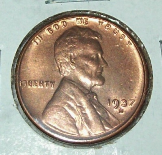 1937-S BU Lincoln Wheat Cent Uncirculated